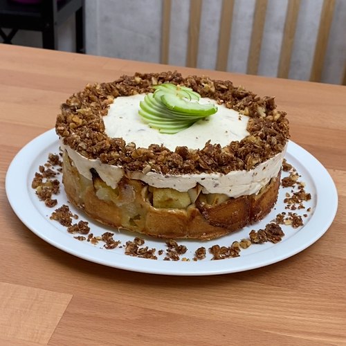 BEST Apple Pie Cake Recipe from Scratch with Crumble - Veena Azmanov