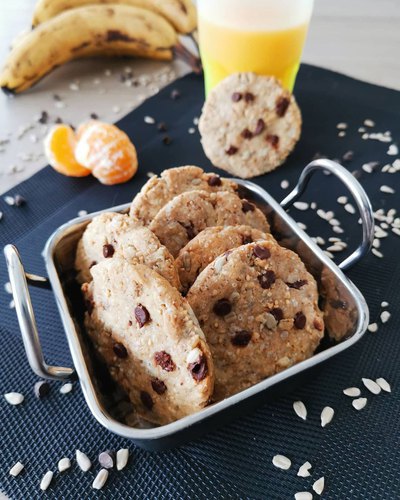 Biscuits aux graines et pépites de chocolat