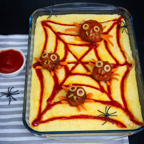 Le hachis parmentier des araignées d’Halloween