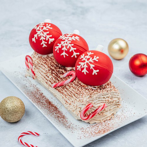 Tiramisu Yule Log Cake 