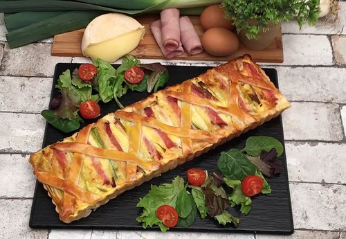 Ham, Cheese & Leek Tart