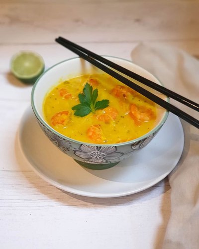 Soupe thaï coco crevettes