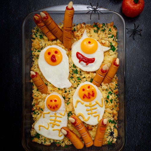 Halloween Breakfast Casserole