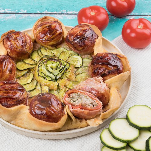 Tomato & Zucchini Stuffed Tart