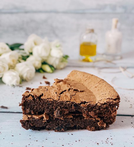 Gâteau au chocolat à l’huile d’olive et fleur de sel sans gluten