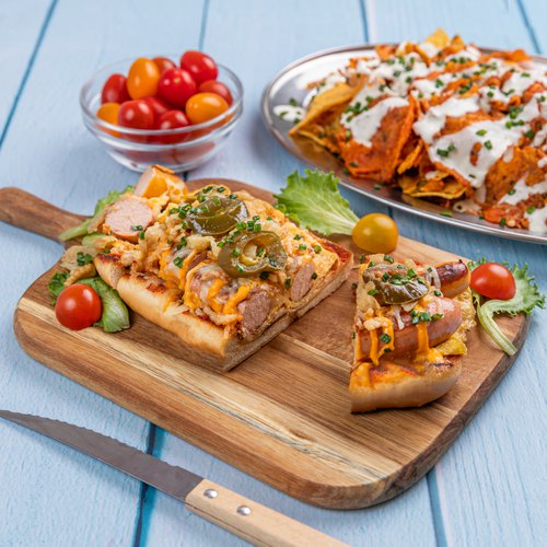 Chilaquiles Cheese Dogs