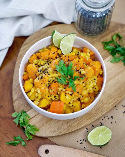 Curry de légumes potimarron et patate douce