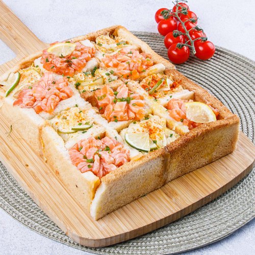 Salmon & Leek Checkerboard