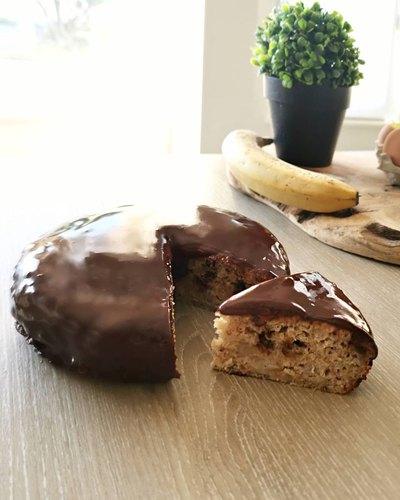 Gâteau léger banane-chocolat