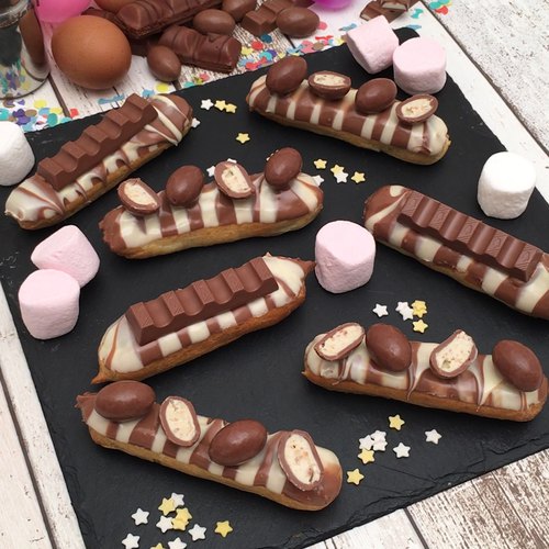 Recette Éclair chocolat Dulcey et craquelin sur Chefclub daily