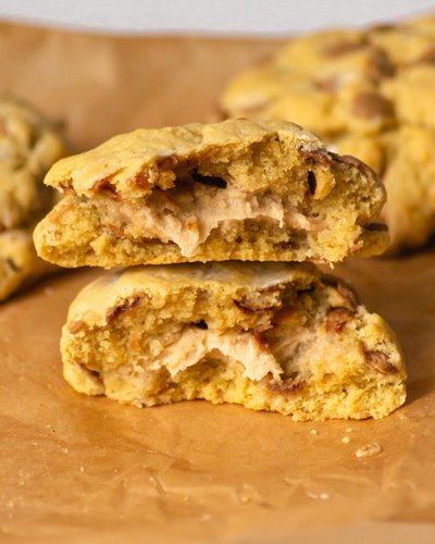 Cookies vegan à la pâte de praliné et chocolat