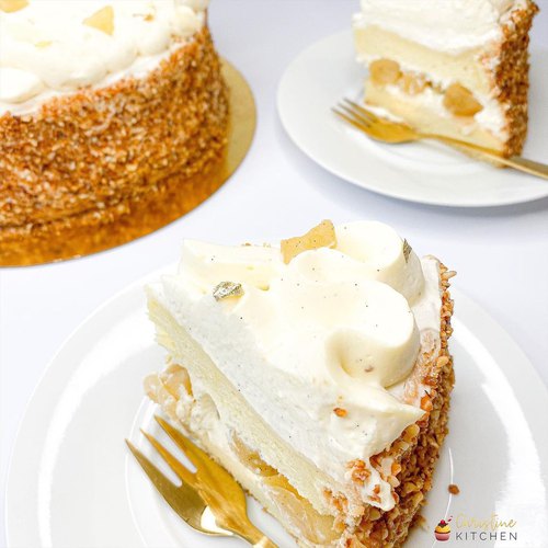 Gâteau chiffon cake pommes vanille