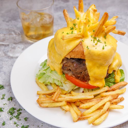 cheesy burger