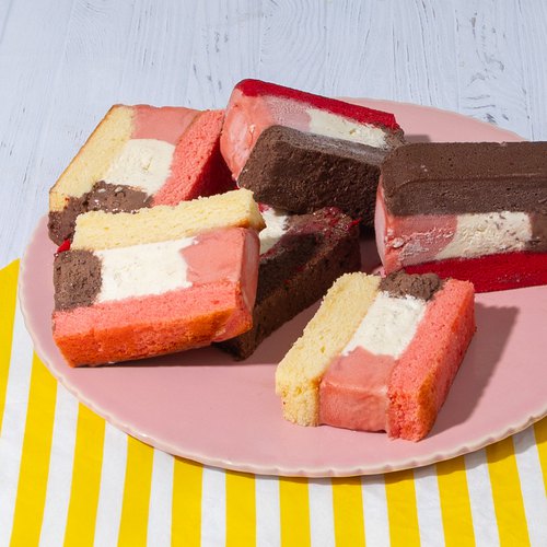 Neapolitan Ice Cream Sandwiches