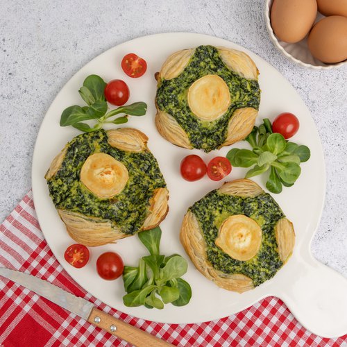 Les mini-quiches chèvre épinards