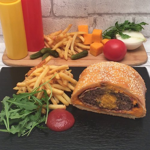 Cheeseburger-Bûche