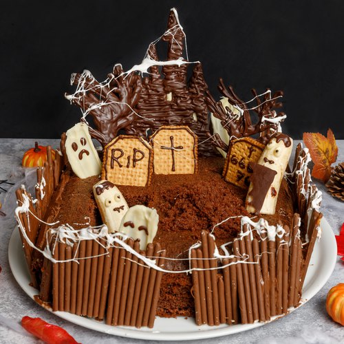 Haunted Graveyard Cake