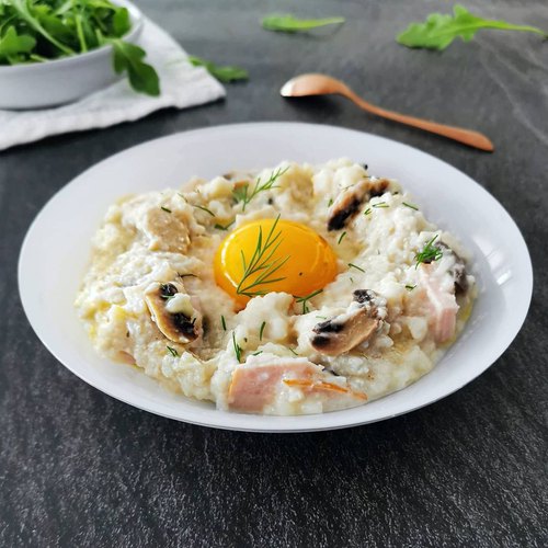 Risotto champignons poulet gorgonzola