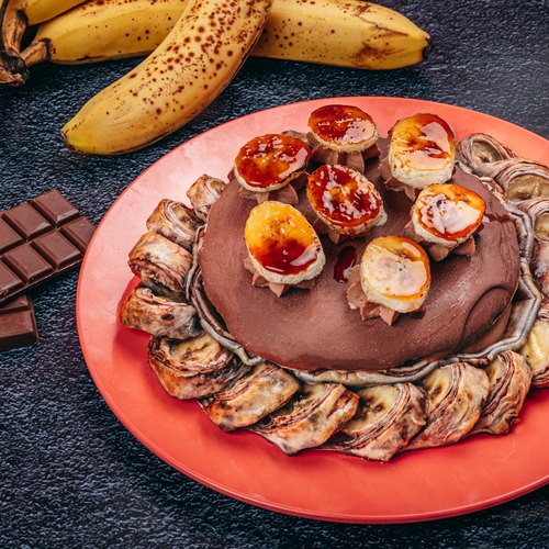 Pizza de banana & chocolate