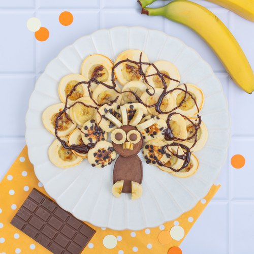 Le paon pancake à la banane