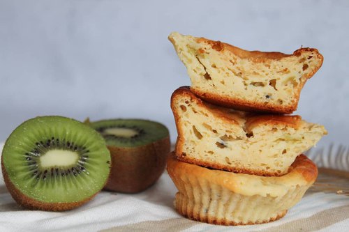 Muffin façon flan au kiwi