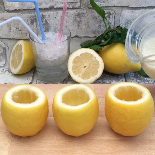 Granizado de limón con vodka y miel