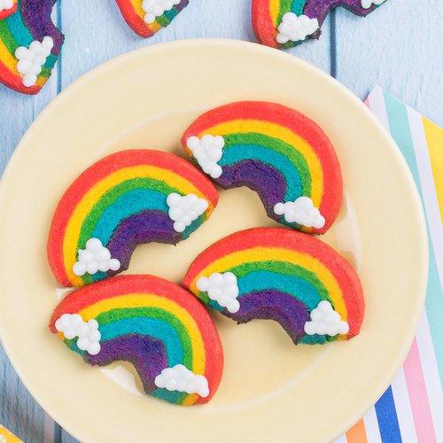 Himmlische Regenbogen Kekse