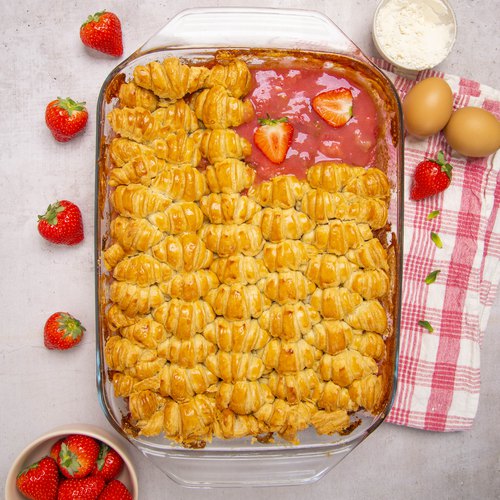 Strawberry Croissant Bake