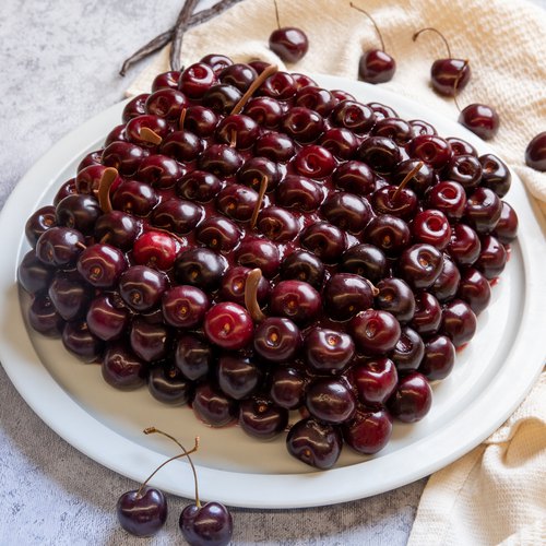 Die Clafouti mit Eis-Herz!