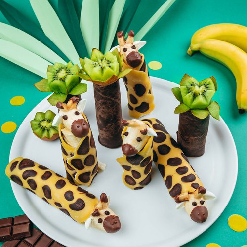 Les crêpes girafes chocolat-banane