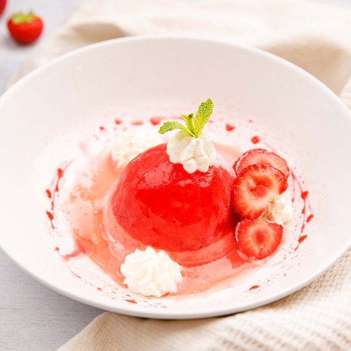 Elegant Strawberry Jello Mousse
