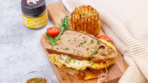 Eggstreme Ham & Cheese Sandwich recipe by Chefclub US original