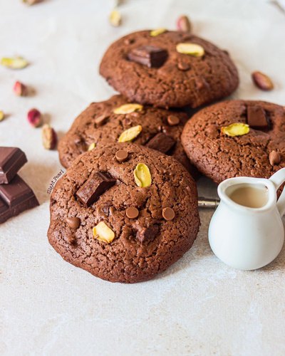 Cookies façon brownie aux pistaches