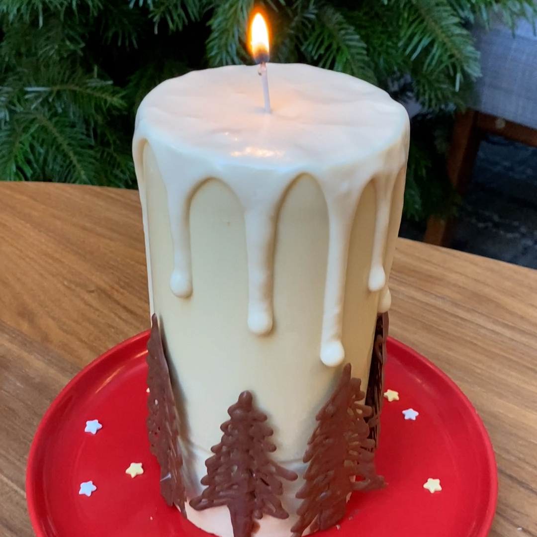 La bûche chocolat mousse blanche de Noël La bûche chocolat mousse blanche de Noël