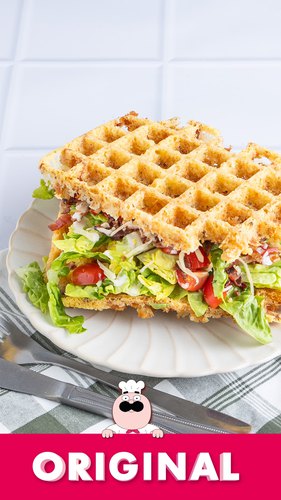 Chicken Caesar Salad Waffle