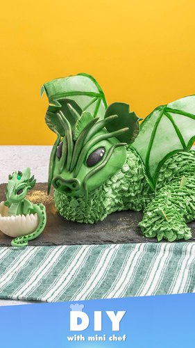 Baby Dragon Flame Cake
